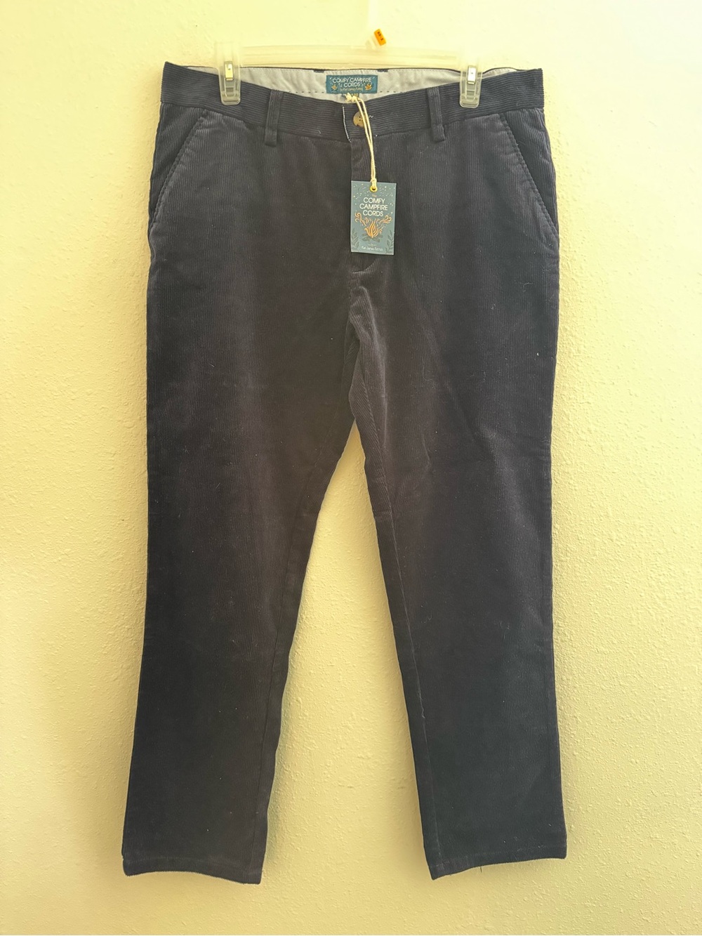 Kiel James Patrick Corduroy Slim Fit Pants - Navy